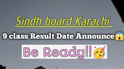9 Class Result 2025 | Sindh Board Karachi 