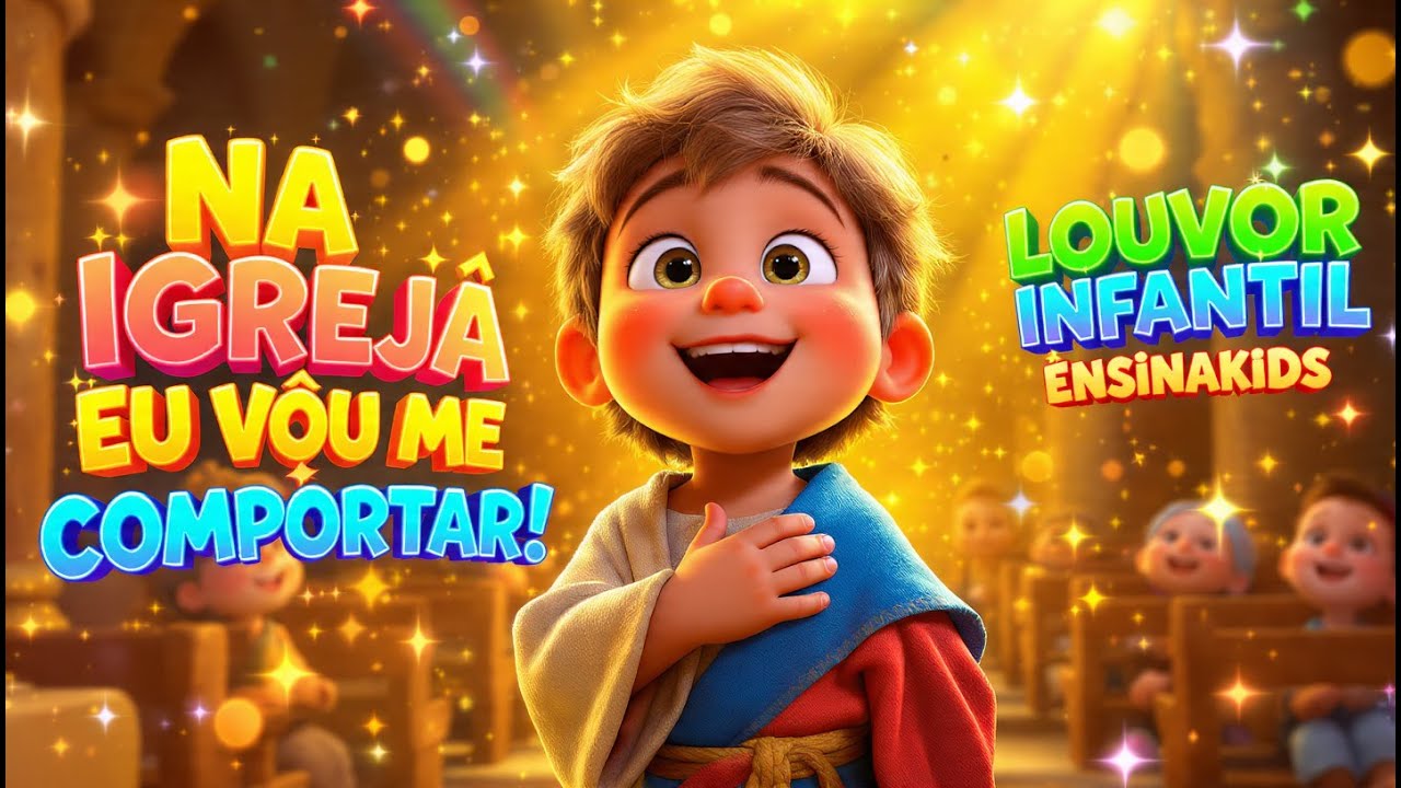 🎶NA IGREJA VOU ME COMPORTAR 🙏✨ | Música Gospel Infantil | Louvor Educativo para Crianças