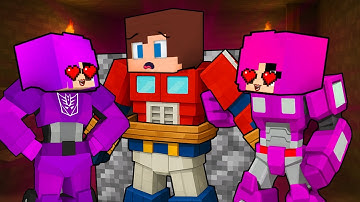 JJ Transformer in Love Trap by Girls Evil Decepticon - Battle Autobot - Maizen Minecraft Animation