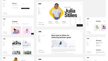 Julia | One Page Portfolio HTML Template | Free Source Code