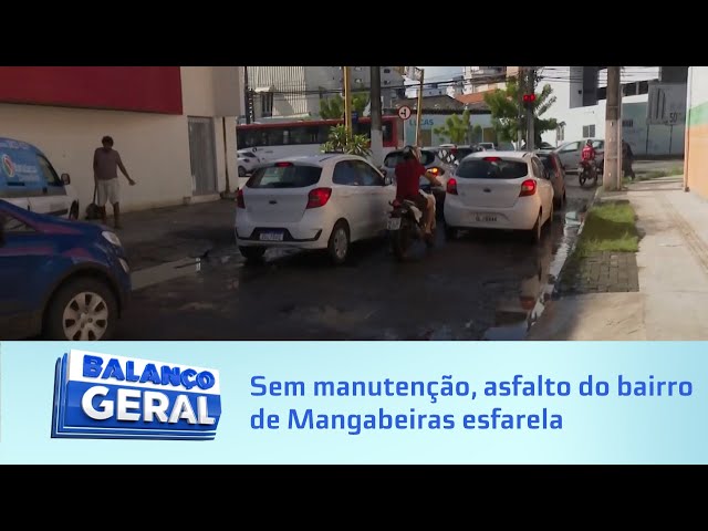 Buraqueira: Sem manutenção, asfalto do bairro de Mangabeiras esfarela