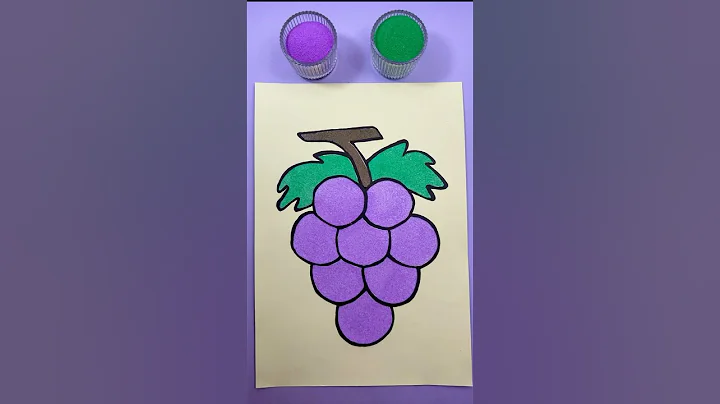 Sand painting grape ASMR #sandart #sandasmr #short #relaxing #satisfying #art #sandpainting