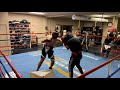 Hard Sparring at the Boxing Gym