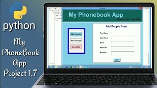 Python project GUI, MyPhoneBook app - 8 -Add people form