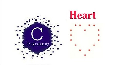 Heart shape in c (hindi)| printing stars in heart shape in hindi |heart shape pattern programming .