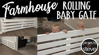 DIY BABY GATE HOW TO BUILD YOUR OWN ROLLING BABY GATE  Projects With Steve
