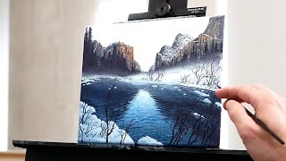 Painting a Snowy Winter Scene with Acrylics