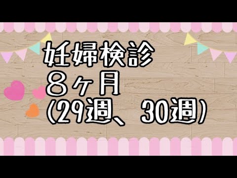 妊婦検診　８ヶ月（２９週、３０週）の様子　入院１ヵ月経過。。。