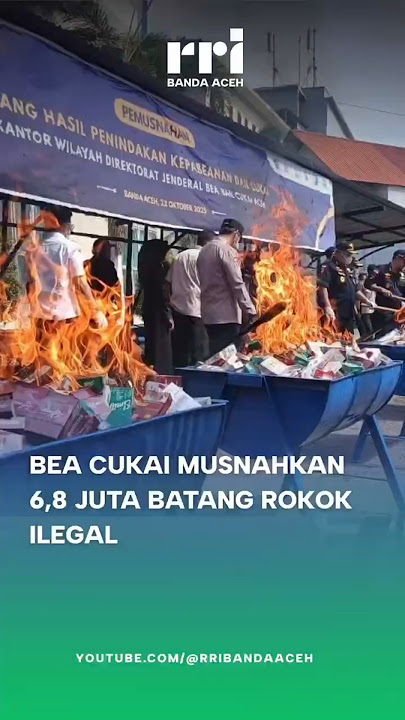 “6,8 Juta Batang Rokok Ilegal Dimusnahkan di Aceh! Bea Cukai Tak Main-Main!”