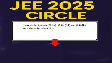 Four distinct points (2k,3k),(1,0), (0,1) and (0,0) lies on a circle for values of  k