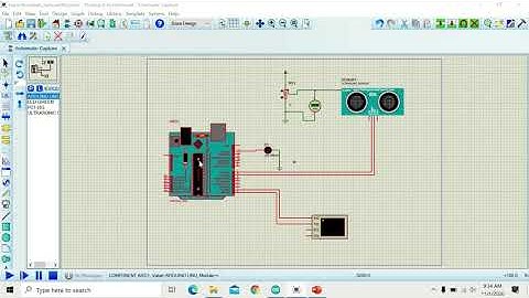 Project input sensor ultrasonic (Proteus 8 dan Arduino IDE)