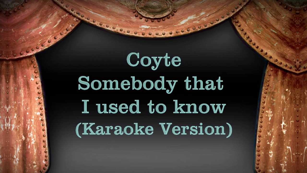 Goyte - Somebody that I used to know (Karaoke Version) lyrics*Karaoke-Syste...