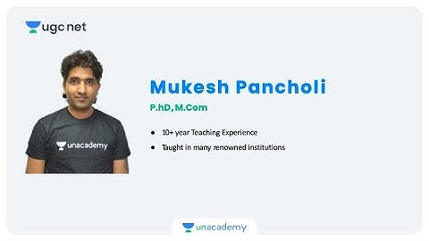 Know Your Educator - Mukesh Sir | Commerce | Unacademy UGC NET