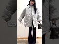 【秋冬使えるキルティングアウター】中に沢山着込めるゆったりとした作りで、裾が絞れるのがポイントだよ