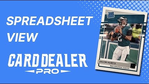 Spreadsheet View in Card Dealer Pro Web App