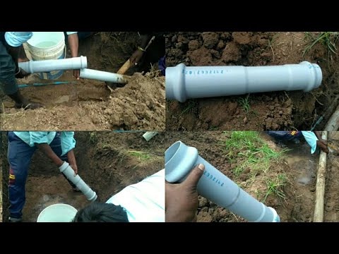 HOW TO FIT BROKEN PVC PIPE  Easy pvc pipe fitting with rubber ring joint, PVC-U