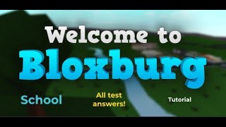 Bloxburg School Test - ALL ANSWERS - How to complete - Tutorial ┃Roblox┃