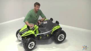 Fisher-Price Power Wheels Battery Operated Dune Racer Green Riding Toy - Product Review Video