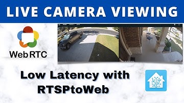 Real Time Camera Viewing using RTSPtoWeb and Glance Cards in Home Assistant.
