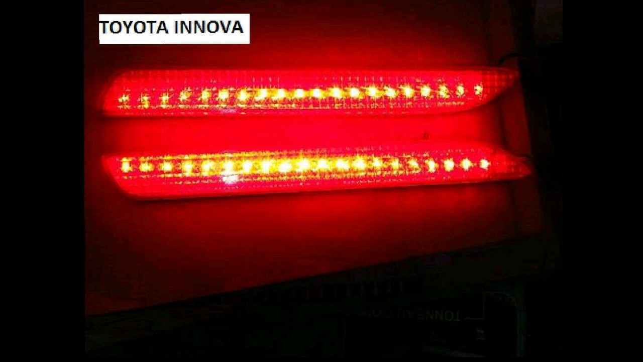 LAMPU LED BUMPER CAT EYE BELAKANG UNTUK MOBIL Toyota INNOVA YouTube