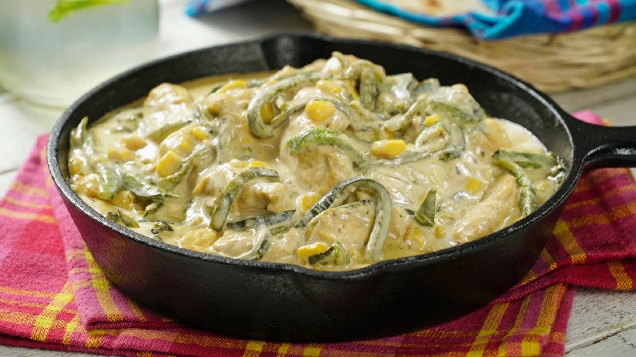 Rajas De Chile Poblano Con Pollo Elote Y Crema Recipe My XXX Hot Girl.