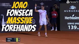 Joao Fonseca MASSIVE forehands against Garin at the Rio Open. The 17-year-old Brazilian is on fire