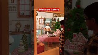 Miniature bakery in Christmas Village #shorts