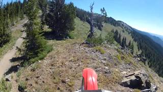Riding to the top of Quartz Mountain.
