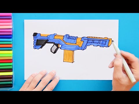 How to draw Nerf Logo 