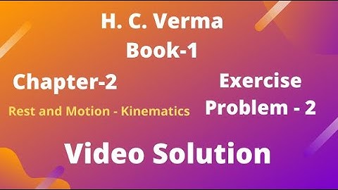 H.C. Verma  Video Solution Series: Book-1, Chapter-2 (Physics and Mathematics)  Exercise Problem-2