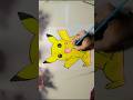 Day13 Pikachu painting 🐱🖌️#sketch #youtubeshort #pikachu #colours #shorts