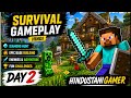 Minecraft Day 2 /365Survival🔴 Gameplay 💎 Diamond Hunt + Adventure | Himxcraft