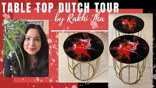 Table Top Dutch Pour By Rakhi Jha @AcrylicPouring