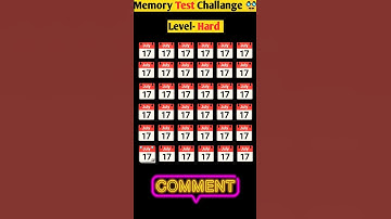 Memory Test || Riddles and puzzled for iq Test || Part 8 🥸 #memory #test #challenge #shorts #viral