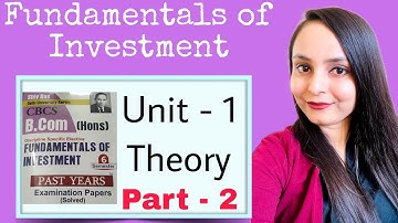 fundamentals of investment unit 1 | part 2 | bcom hons sem 6 du sol | risk and return | du sol exams