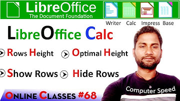 libreoffice | libreoffice calc |libreoffice calc rows height |show or hide rows | optima height |