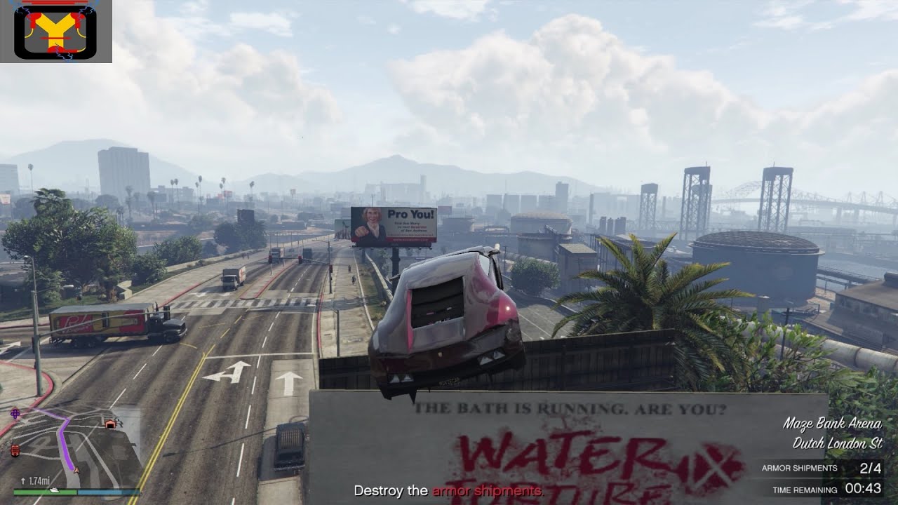 Grand Theft Auto V Online Jump Stunt Over Billboard