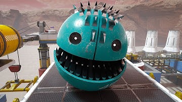 Pacman vs Robot Cat: Epic Battles with Lava Robot, Spiky Monster and Hidden Traps in the Maze