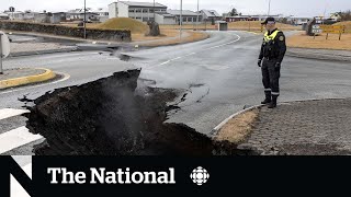 The earth splits open in Iceland as volcano threatens town