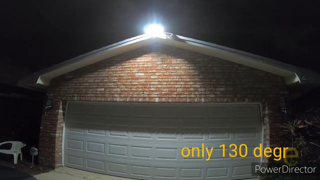 westinghouse solar powered motion security light install, day and night