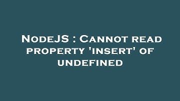 NodeJS : Cannot read property 