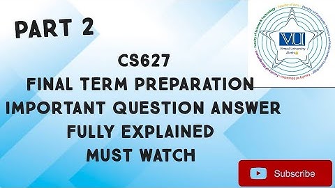 CS627 Important Subjective For Finalterm Preparation Part 2|cs627 important question finalterm