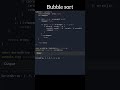 Program to sort array using bubble sort #tech #coding #javascript #bubblesort #sorting #shorts #js