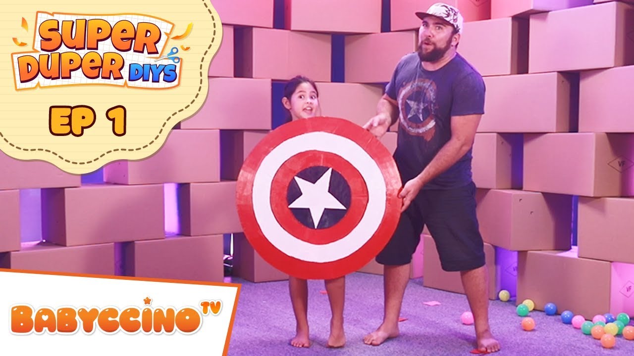 Babyccino Super-Duper DIYs Episode 1 - How To Make A Marvel Legends Captain America Shield