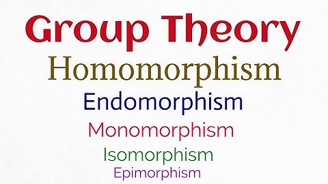 Group Theory| Homomorphism, Endomorphism, Monomorphism Isomorphism, Epimorphism||