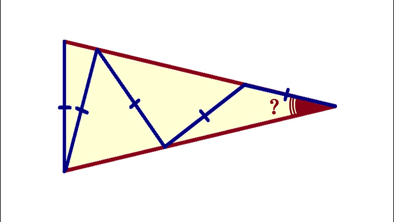 Найдите угол при вершине равнобедренного треугольника ? Задача от ...