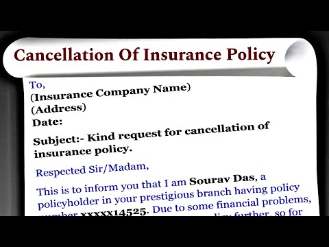 Insurance Cancellation Letter