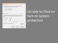 Solvedunable to turn on system protection in windows 78110