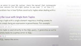 Resolving SQL Syntax Error with Python's IN Clause for Single Value Insertion
