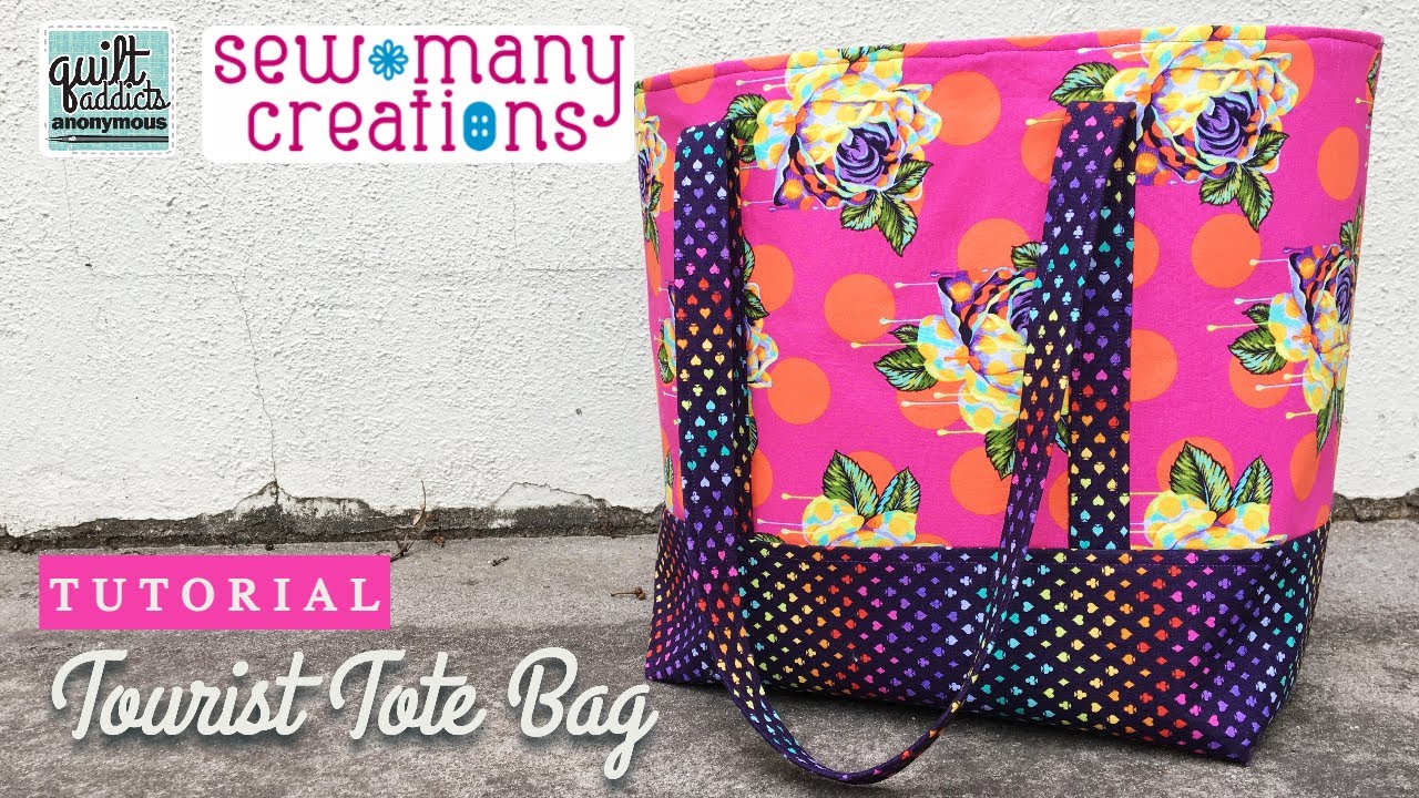 How to Sew an Easy Tote Bag that carries EVERYTHING! Tourist Tote